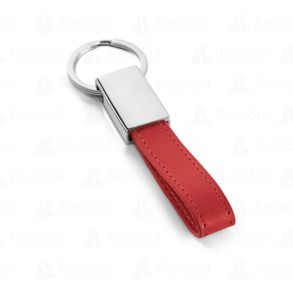 Chaveiro personalizado em Couro sintético e metal